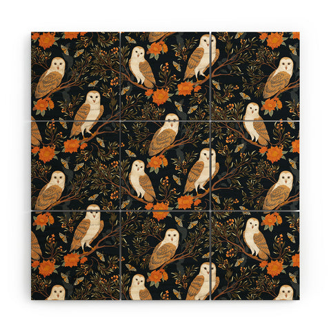 Avenie Owl Forest Wood Wall Mural