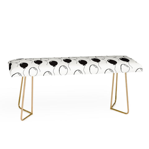 Avenie Party Balloons Black and White Bench