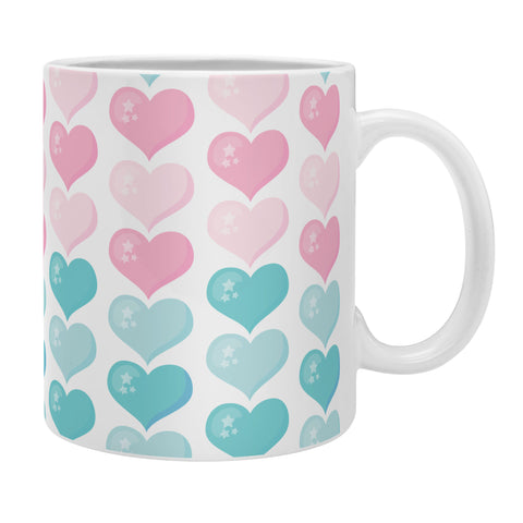 Avenie Pink and Blue Hearts Coffee Mug