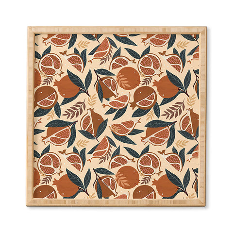 Avenie Pomegranate Terracotta Framed Wall Art