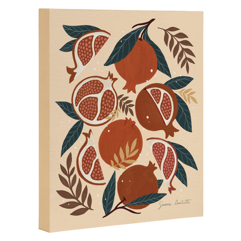 Avenie Pomegranate Terracotta Art Canvas