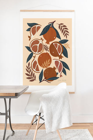 Avenie Pomegranate Terracotta Art Print And Hanger