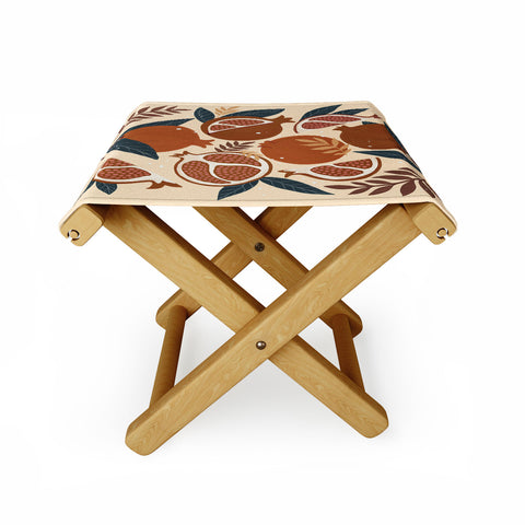 Avenie Pomegranate Terracotta Folding Stool