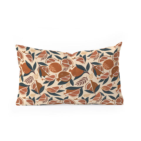 Avenie Pomegranate Terracotta Oblong Throw Pillow