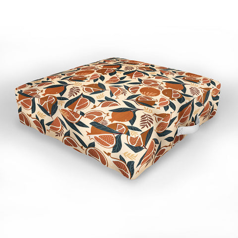 Avenie Pomegranate Terracotta Outdoor Floor Cushion