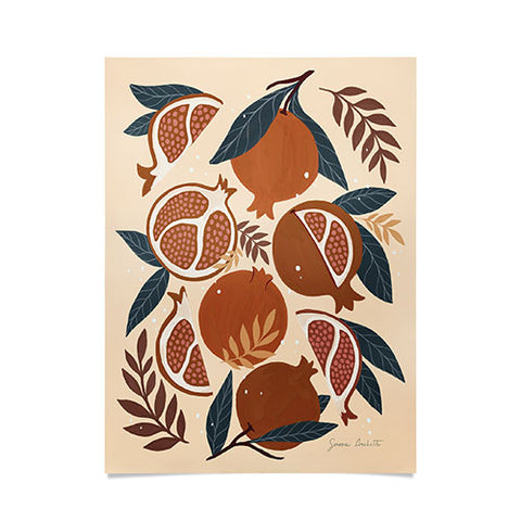 Avenie Pomegranate Terracotta Poster
