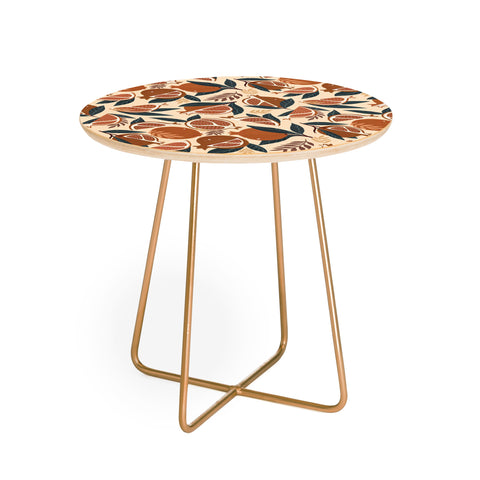 Avenie Pomegranate Terracotta Round Side Table