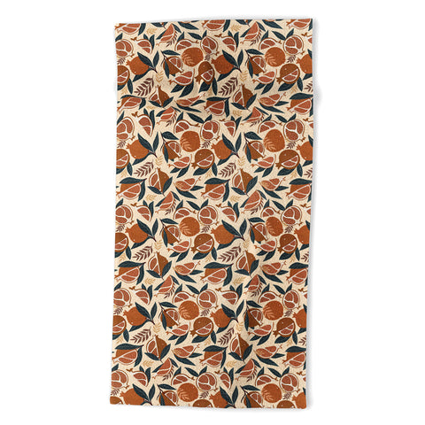 Avenie Pomegranate Terracotta Beach Towel
