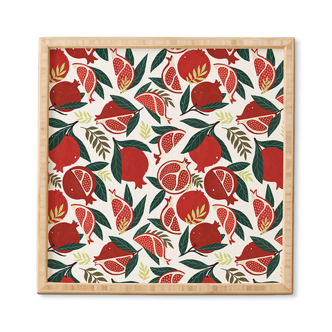 Avenie Pomegranates Pattern Framed Wall Art