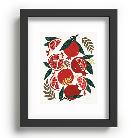 Avenie Pomegranates Pattern Recessed Framing Rectangle