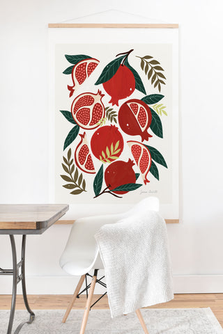 Avenie Pomegranates Pattern Art Print And Hanger