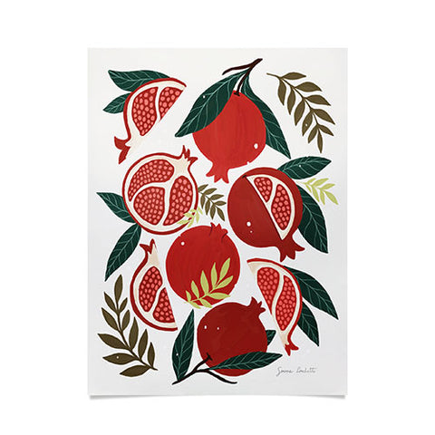 Avenie Pomegranates Pattern Poster