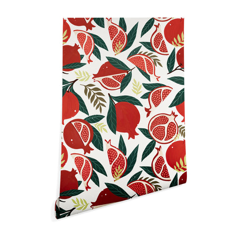 Avenie Pomegranates Pattern Wallpaper