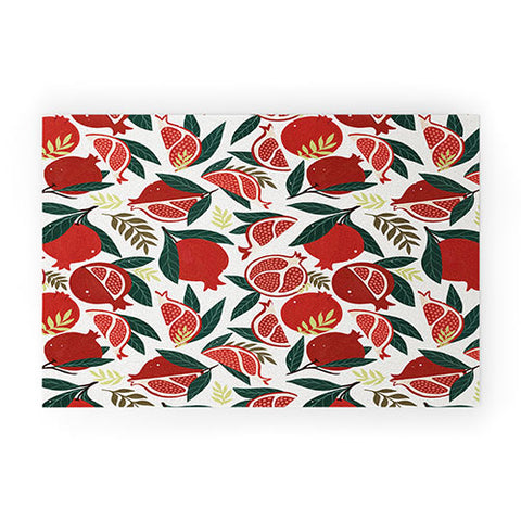 Avenie Pomegranates Pattern Welcome Mat