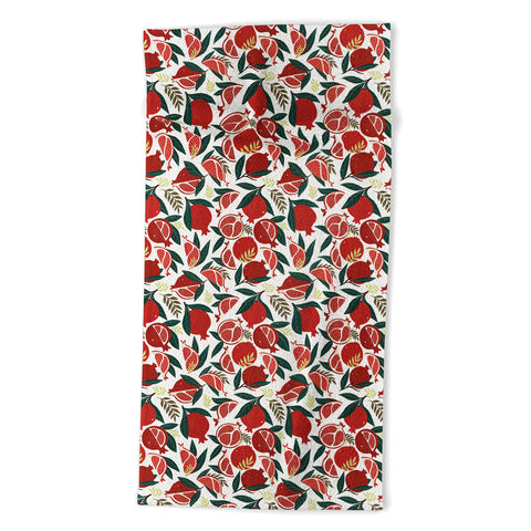 Avenie Pomegranates Pattern Beach Towel