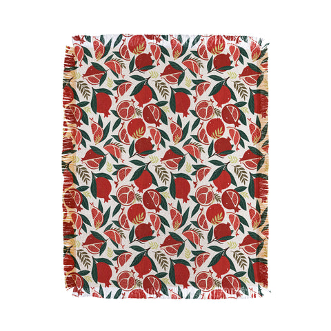 Avenie Pomegranates Pattern Throw Blanket