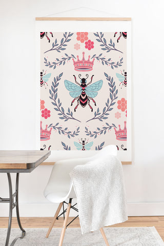 Avenie Queen Bee Coral Art Print And Hanger