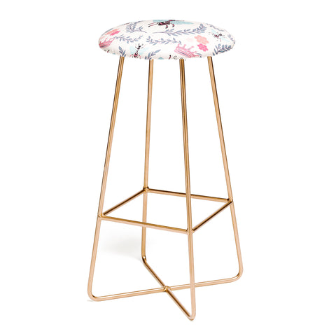 Avenie Queen Bee Coral Bar Stool