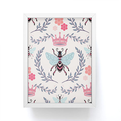 Avenie Queen Bee Coral Framed Mini Art Print