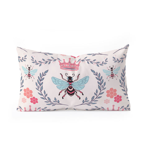 Avenie Queen Bee Coral Oblong Throw Pillow
