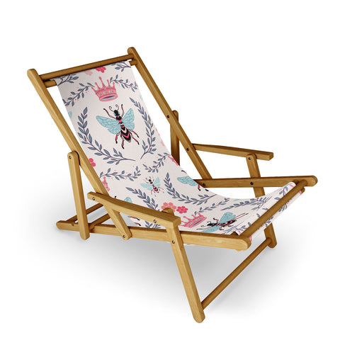 Avenie Queen Bee Coral Sling Chair