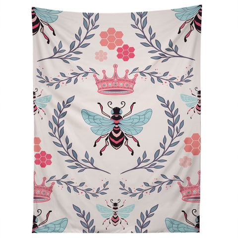 Avenie Queen Bee Coral Tapestry