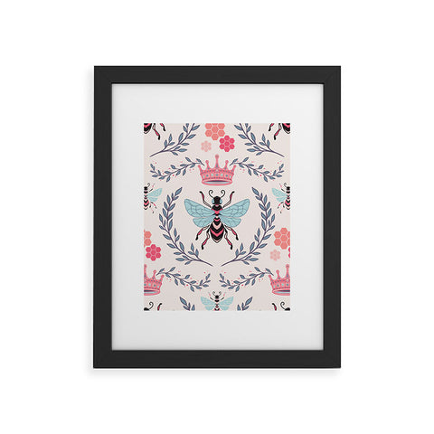 Avenie Queen Bee Coral Framed Art Print