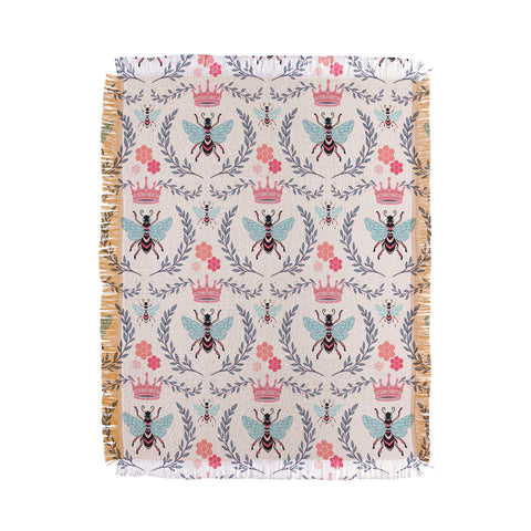 Avenie Queen Bee Coral Throw Blanket