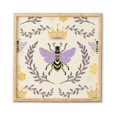 Avenie Queen Bee Lavender Framed Wall Art