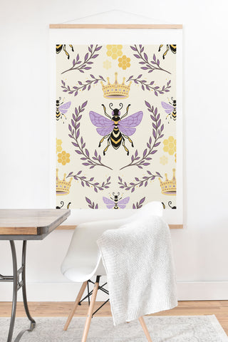 Avenie Queen Bee Lavender Art Print And Hanger