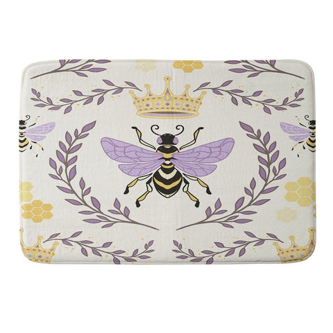 Avenie Queen Bee Lavender Memory Foam Bath Mat