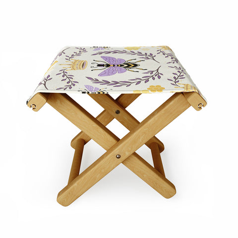 Avenie Queen Bee Lavender Folding Stool
