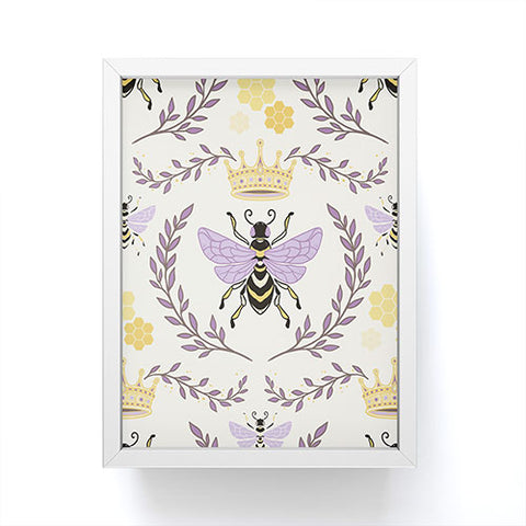 Avenie Queen Bee Lavender Framed Mini Art Print