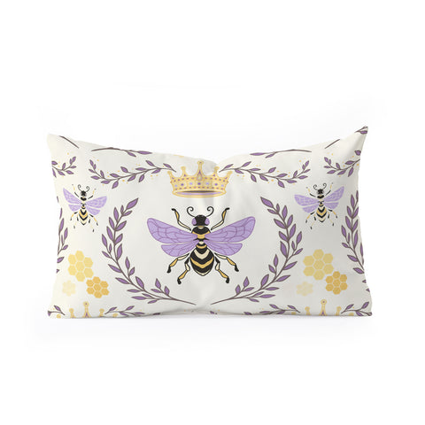 Avenie Queen Bee Lavender Oblong Throw Pillow