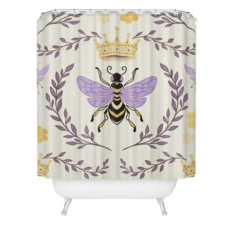 Avenie Queen Bee Lavender Shower Curtain
