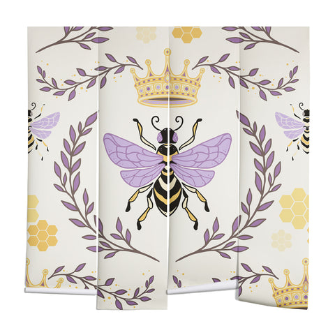 Avenie Queen Bee Lavender Wall Mural