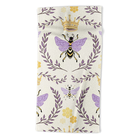 Avenie Queen Bee Lavender Beach Towel