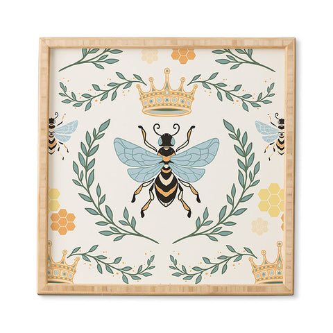Avenie Queen Bee with Crown Framed Wall Art