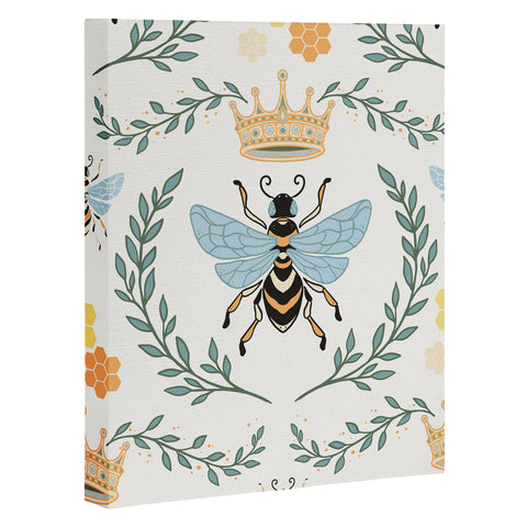 Avenie Queen Bee with Crown Art Canvas