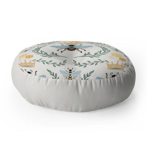 Avenie Queen Bee with Crown Floor Pillow Round