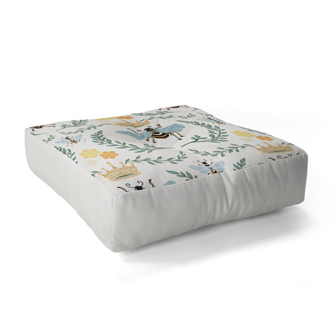 Avenie Queen Bee with Crown Floor Pillow Square
