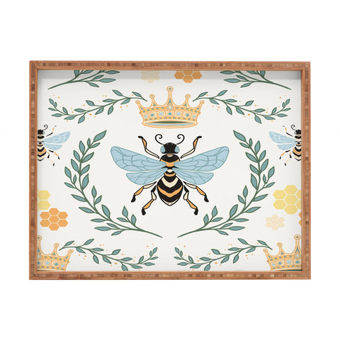 Avenie Queen Bee with Crown Rectangular Tray
