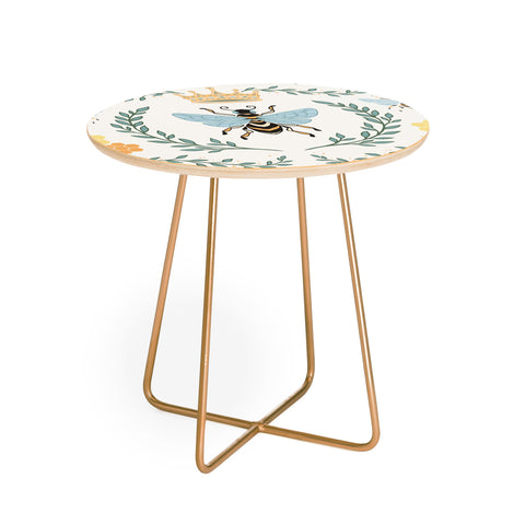 Avenie Queen Bee with Crown Round Side Table