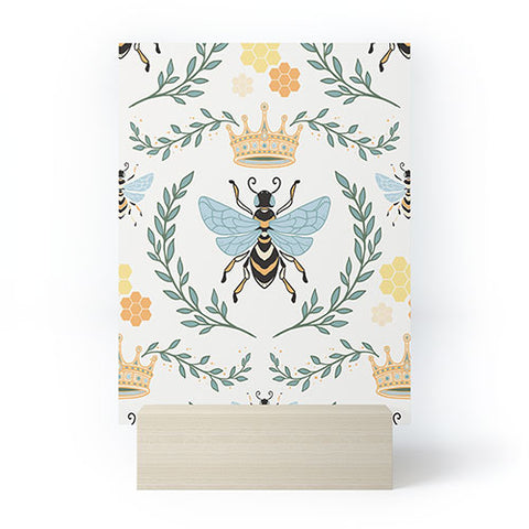 Avenie Queen Bee with Crown Mini Art Print