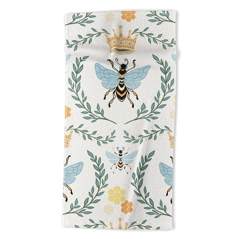 Avenie Queen Bee with Crown Beach Towel