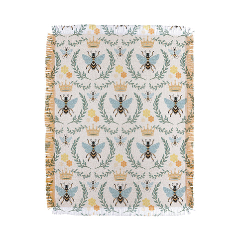 Avenie Queen Bee with Crown Throw Blanket