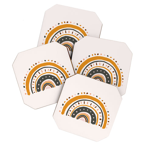 Avenie Rainy Day Rainbow Coaster Set