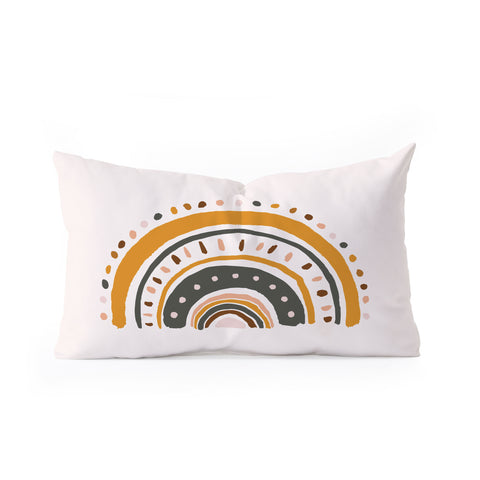 Avenie Rainy Day Rainbow Oblong Throw Pillow