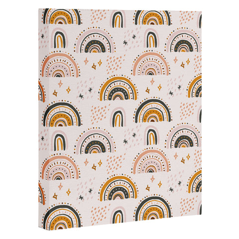 Avenie Rainy Day Rainbow Pattern Art Canvas