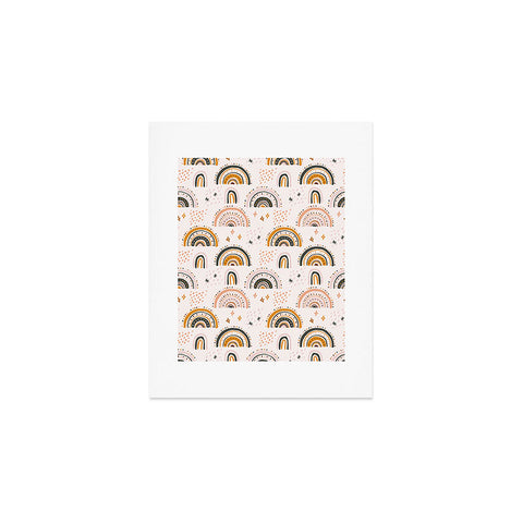 Avenie Rainy Day Rainbow Pattern Art Print